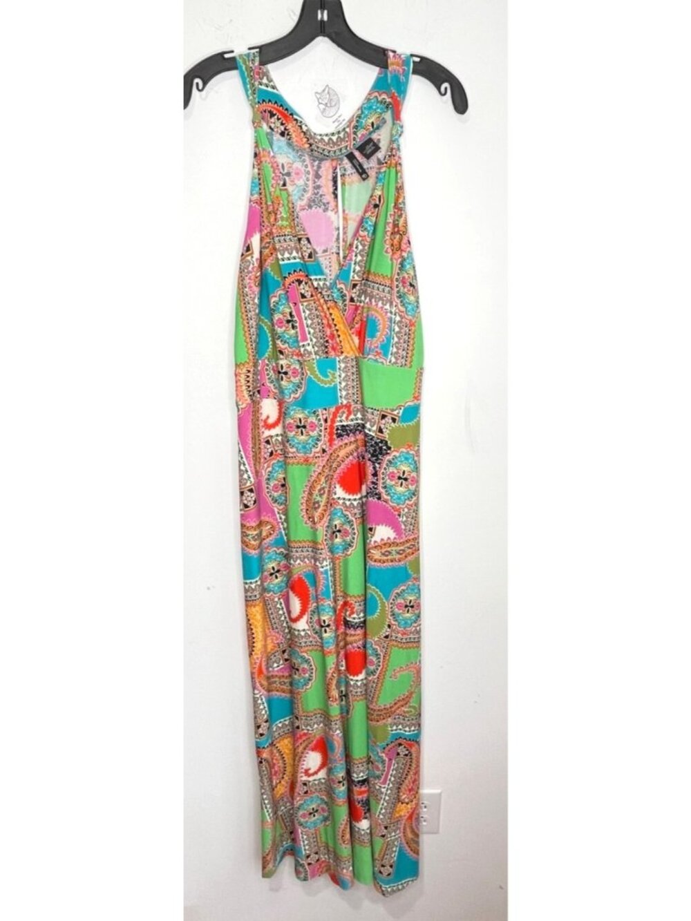 New Directions Woman Sleeveless Maxi Dress Cruise Vacation Women Plus Size 1X Vt